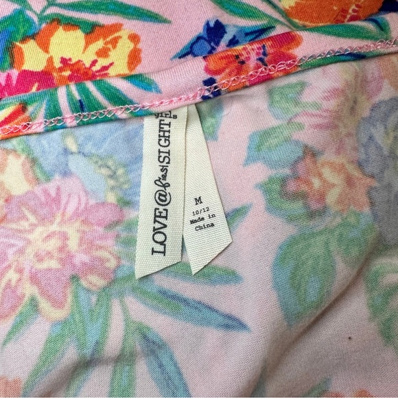 Love at First Sight Girls Pink Floral Shorts Romper Maxi Dress / Size 10/12 - Picture 9 of 13